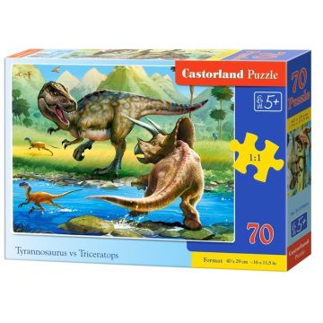 Puzzle 70 Tyrannosaurus vs Triceratops CASTOR