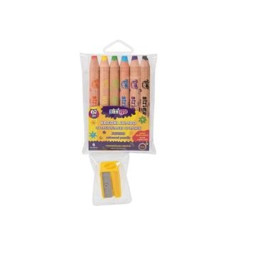 Kredki drewniane Jumbo 6 kolorów STRIGO