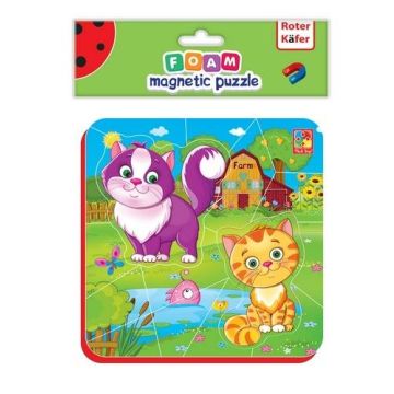 Miękkie magnetyczne puzzle Kotki na wsi