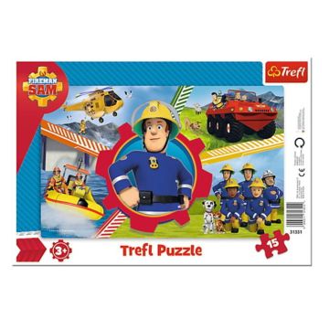 Puzzle ramkowe 15 Dzień Strażaka Sama TREFL