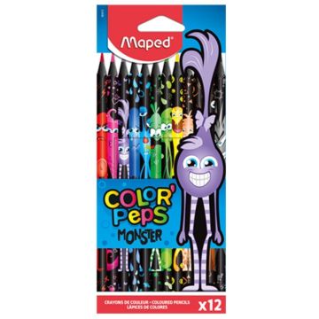 Kredki Colorpeps Monster trójkątne 12 kol MAPED