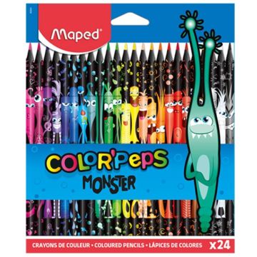 Kredki Colorpeps Monster trójkątne 24 kol MAPED