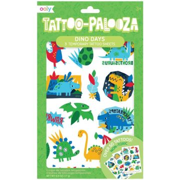 Tatuaże zmywalne Tattoo Palooza - Dinozaury