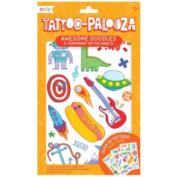 Tatuaże zmywalne Tattoo Palooza - Bazgroły zeszyt