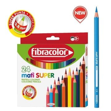 Kredki Mati Super 24 kolory FIBRACOLOR