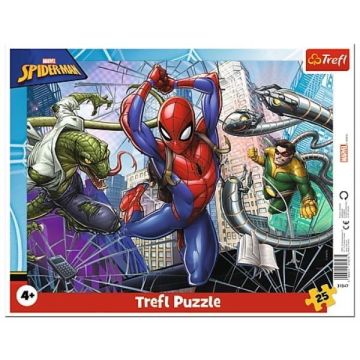 Puzzle ramkowe 25 Odważny Spiderman TREFL