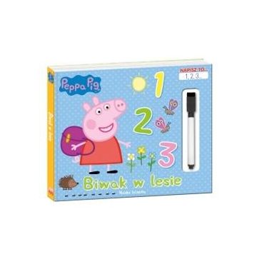 Świnka Peppa. Napisz to 1,2,3 Biwak w lesie