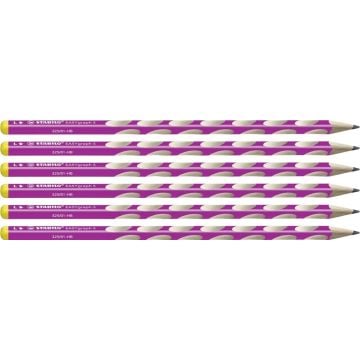 Ołówek EasyGraph S HB LR róż (6szt) STABILO