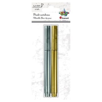 Pisak metaliczny złoty + srebrny