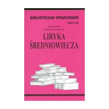 Biblioteczka opracowań nr 058 Liryka Średniowiecze