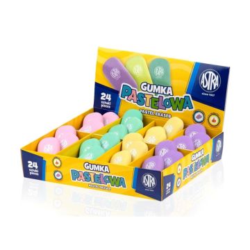 Gumka pastelowa (24szt) ASTRA