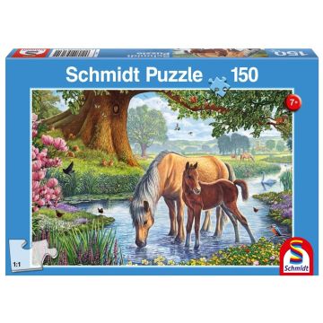 Puzzle 150 Konie przy strumieniu G3