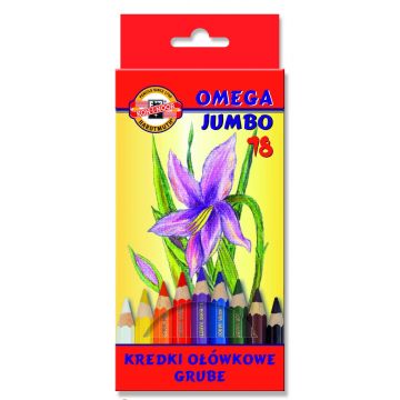 Kredki Omega Jumbo 18 kolorów