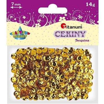 Cekiny 7mm metaliczne złote