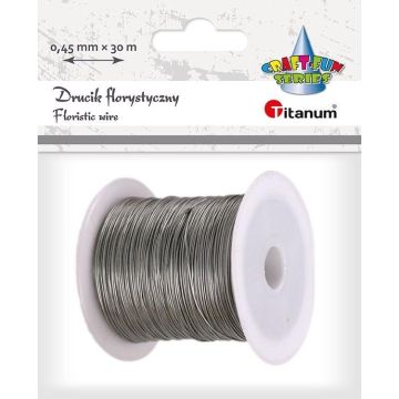Drucik florystyczny 0,45mm x 30m serbrny