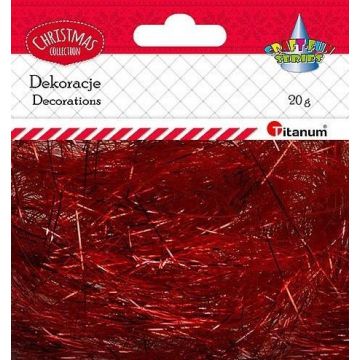 Włos anielski 20g czerwony metaliczny