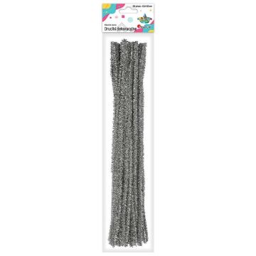Druciki metalizowane 0,6x30cm 30szt srebrne