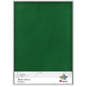 Pianka welurowa 20x30cm zielona 5szt.