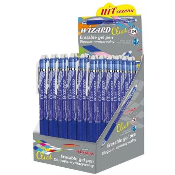 Długopis wymazywalny Wizard 0.7 niebieski (24szt)