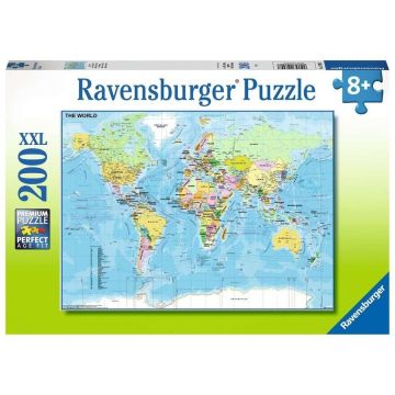 Puzzle 200 Mapa świata XXL