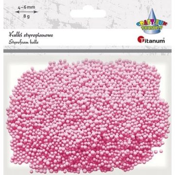 Kulki styropianowe 8g różowe mix 4-6mm