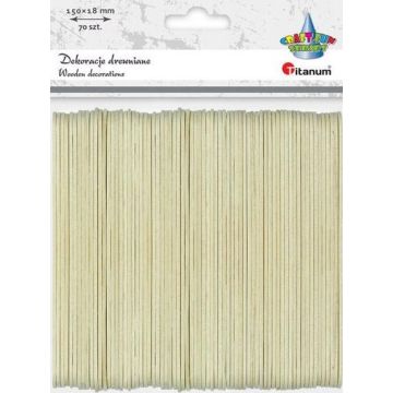 Drewniane patyczki proste 18x150mm 70szt