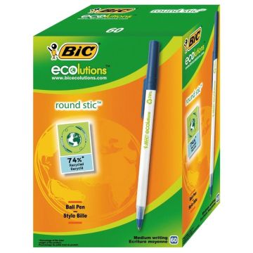 Długopis Round Stick Ecolutions niebieski (60szt)