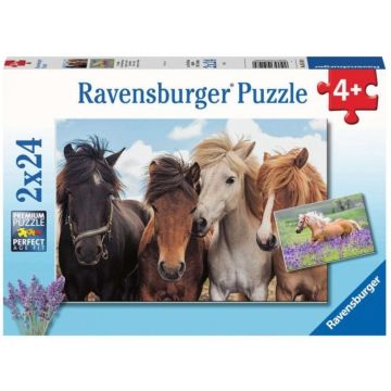 Puzzle 2x24 Konie
