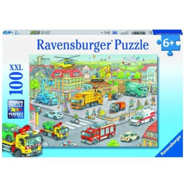 Puzzle 100 Pociąg w mieście XXL
