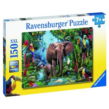 Puzzle 150 Słonie w dżungli XXL