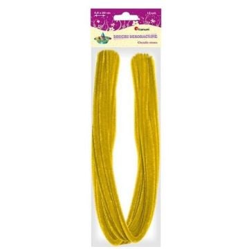 Druciki dekoracyjne 0,6x50cm żółte 15szt