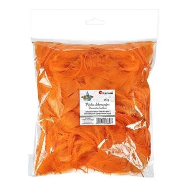 Piórka puch 16g pomarańczowe
