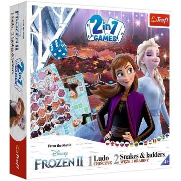 Frozen 2 2w1 Chińczyk - Węże i drabiny TREFL