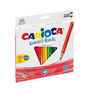 Kredki ołówkowe trójkatne 24 kolory CARIOCA