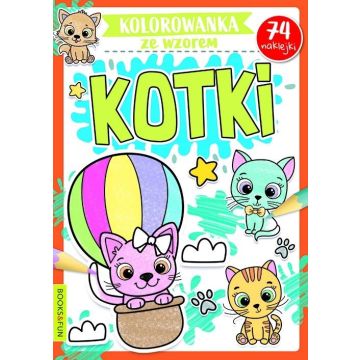 Kolorowanka ze wzorem. Kotki
