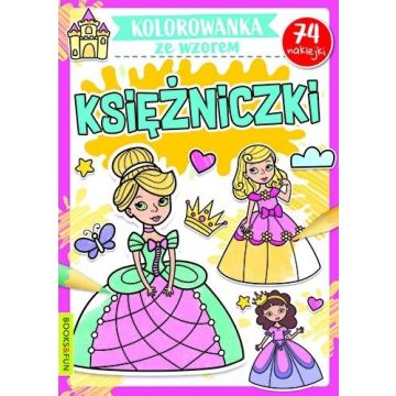 Kolorowanka ze wzorem. Księżniczki