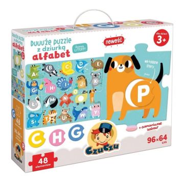 Duuuże puzzle z dziurką Alfabet