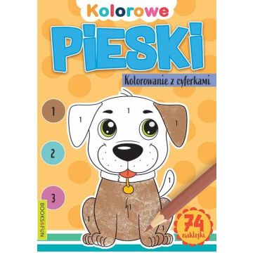 Pieski. Kolorowanie z cyferkami