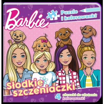 Barbie. Puzzle i kolorowanki. Słodkie szczeniaczki