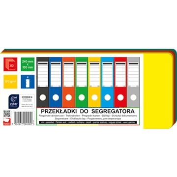 Przekładki do segregatora 240x105mm 50 mix