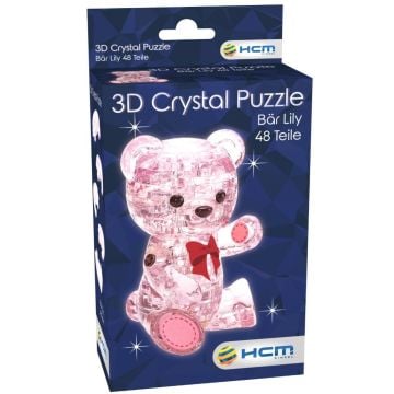 Crystal puzzle Miś Lily różowy