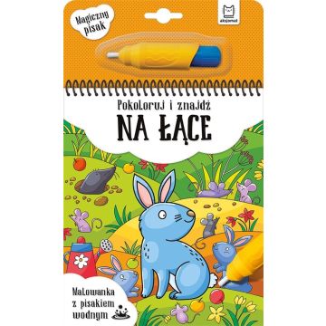 Malowanka z pisakiem.. Pokoloruj i znajdź na łące