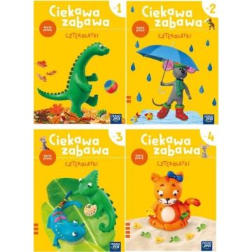 Ciekawa zabawa 4-latki Karty pracy cz. 1-4 2021 NE
