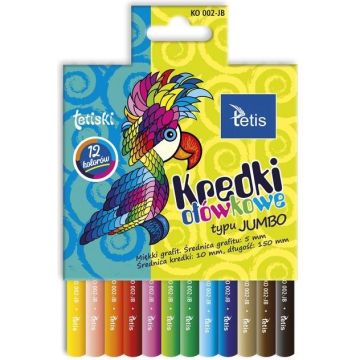 Kredki Tetiski okrągłe jumbo 12kol. KO002-JB