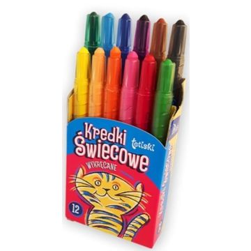 Kredki tetiski świecowe wykręcane 12 kol. KT010-AB