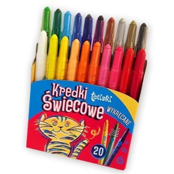 Kredki tetiski świecowe wykręcane 20 kol. KT010-AE