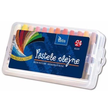 Pastele olejne heksagonalne 24 kolory KT020-AF