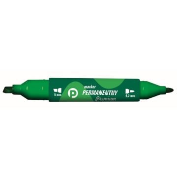 Marker perman. ziel. 2 końcówki (12szt.) KM502-Z2