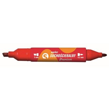 Marker suchoś. czerw. 2 końcówki (12szt.) KM504-C2