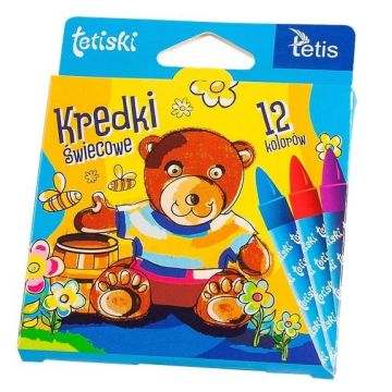 Kredki tetiski świecowe 12 kol. (12 kpl.) KT015-AB